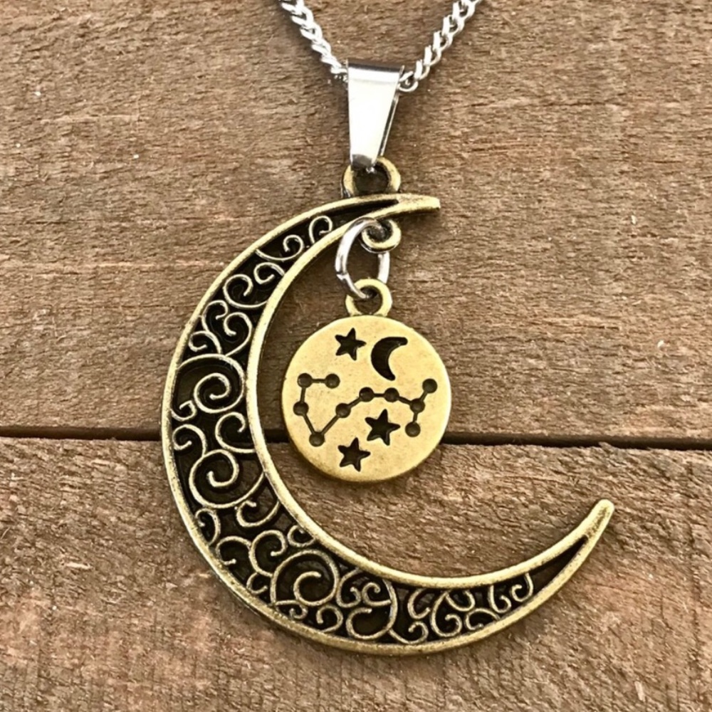 Scorpio Rustic Constellation & Crescent Mo…
